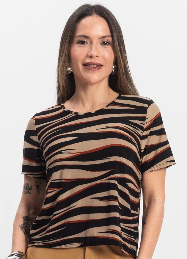 Infinita Cor - Blusa Feminina Marrom