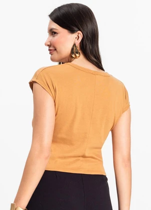 Infinita Cor - Blusa Feminina Marrom - INFINITA COR