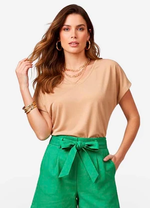 Infinita Cor - Blusa Feminina Marrom - INFINITA COR