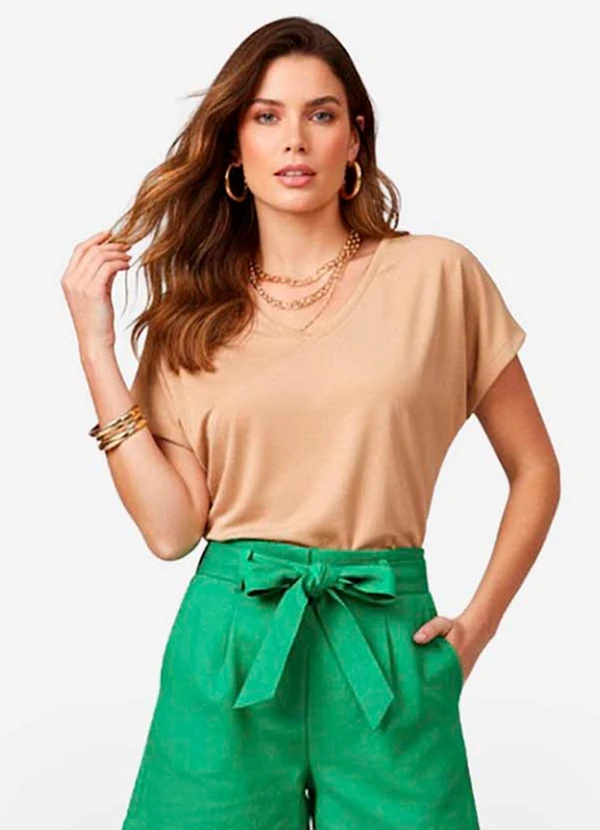 Infinita Cor - Blusa Feminina Marrom