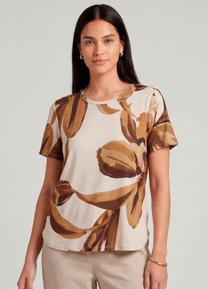 Infinita Cor - Blusa Feminina Marrom - INFINITA COR