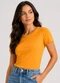 Rovitex - Blusa Feminina Meia Malha 30 Básica Amarelo - variação: Amarelo