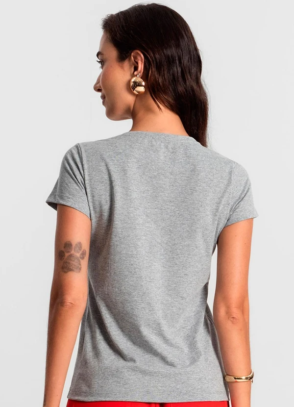 Rovitex - Blusa Feminina Meia Malha 30 Básica Ko Cinza 2