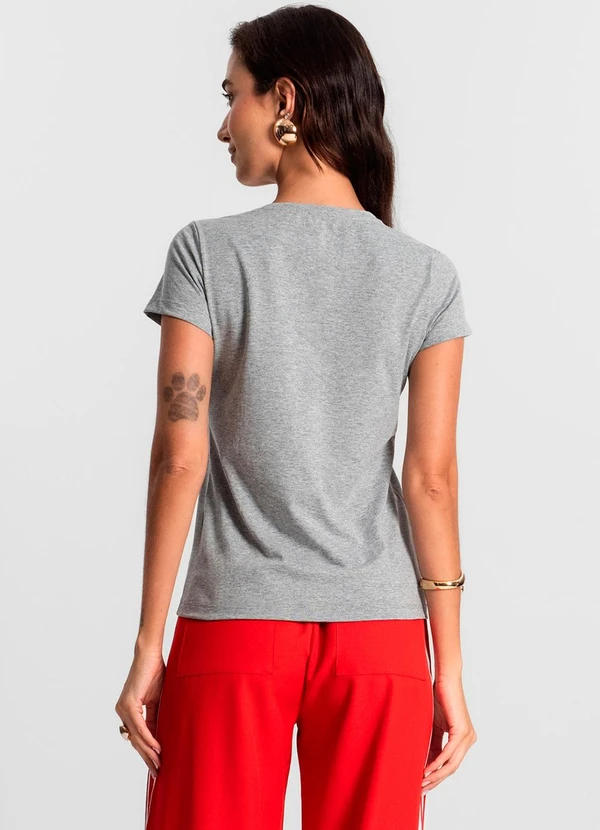 Rovitex - Blusa Feminina Meia Malha 30 Básica Ko Cinza 4