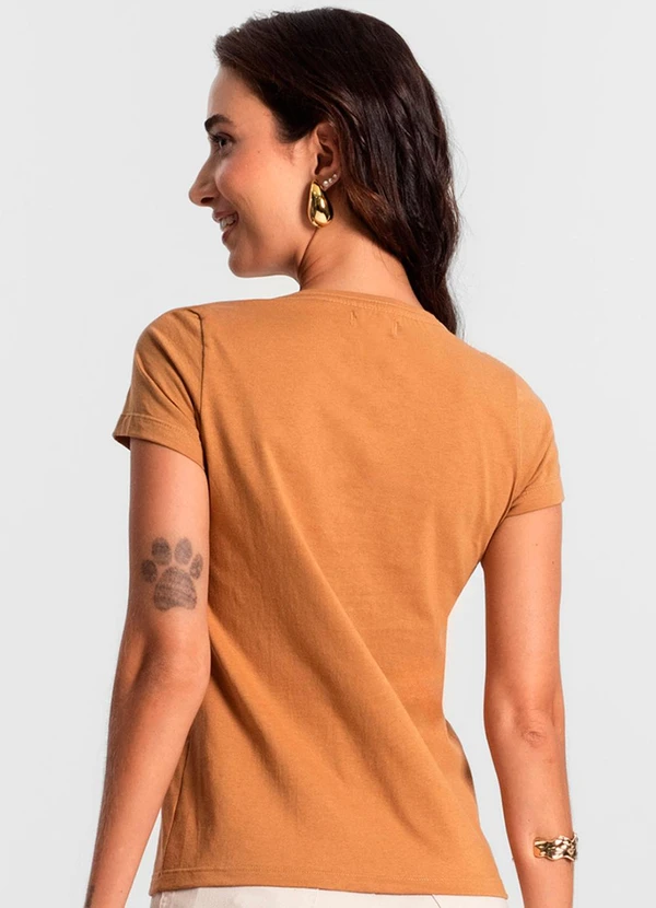 Rovitex - Blusa Feminina Meia Malha 30 Básica Marrom 2