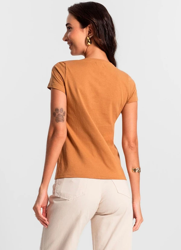 Rovitex - Blusa Feminina Meia Malha 30 Básica Marrom 4
