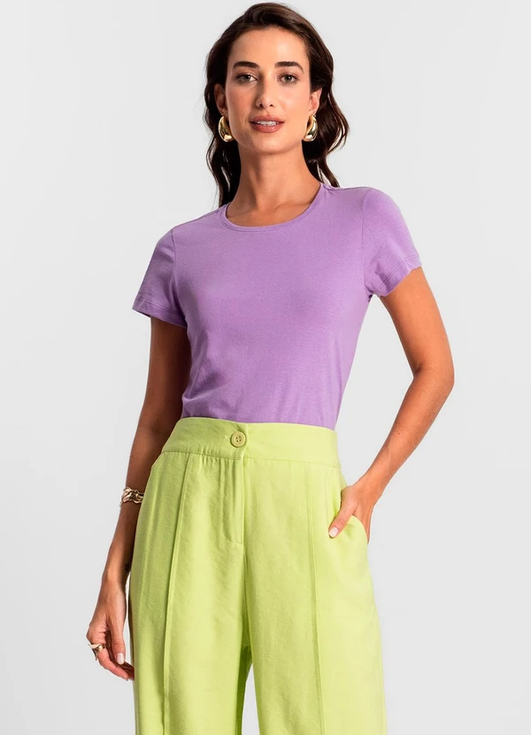 Rovitex - Blusa Feminina Meia Malha 30 Básica Roxo 3