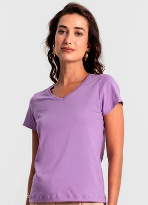 Rovitex - Blusa Feminina Meia Malha 30 Básica Roxo - ROVITEX