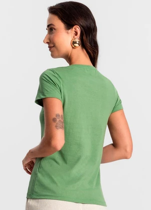Rovitex - Blusa Feminina Meia Malha 30 Básica Verde - ROVITEX