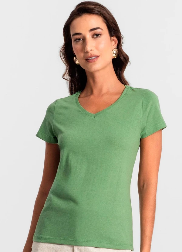 Rovitex - Blusa Feminina Meia Malha 30 Básica Verde