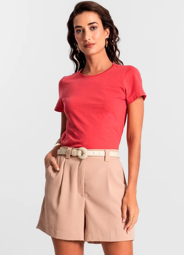 Rovitex - Blusa Feminina Meia Malha 30 Básica Vermelho 3