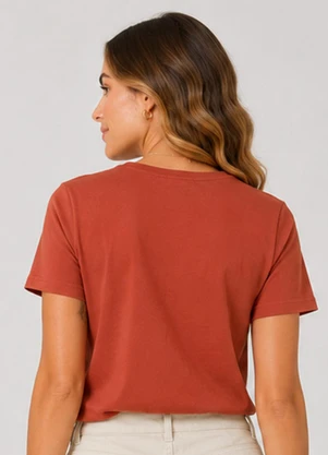Rovitex - Blusa Feminina Meia Malha 30 Básica Laranja - ROVITEX