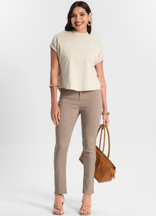 Rovitex - Blusa Feminina Meia Malha Bege 3