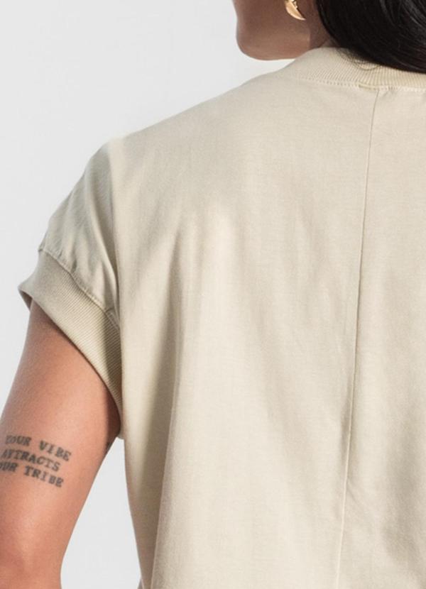 Rovitex - Blusa Feminina Meia Malha Bege 5