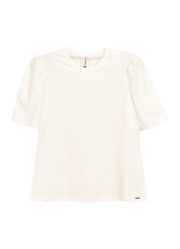 Marialícia - Blusa Feminina Meia Malha Bege
