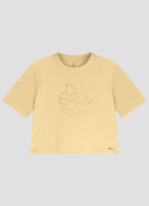 Cereja Rosa - Blusa Feminina Meia Malha Bege - CEREJA ROSA