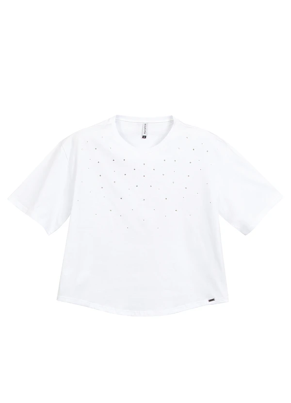 Marialícia - Blusa Feminina Meia Malha Branco