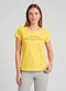 Infinita Cor - Blusa Feminina Meia Malha com Estampa Bege - variação: Amarelo