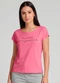 Infinita Cor - Blusa Feminina Meia Malha com Estampa Preto - variação: Rosa