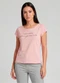 Infinita Cor - Blusa Feminina Meia Malha com Estampa Bege - variação: Rosa