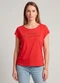 Infinita Cor - Blusa Feminina Meia Malha com Estampa Bege - variação: Vermelho