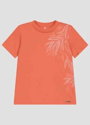 Cereja Rosa - Blusa Feminina Meia Malha Laranja - CEREJA ROSA