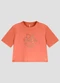 Cereja Rosa - Blusa Feminina Meia Malha Bege - variação: Laranja