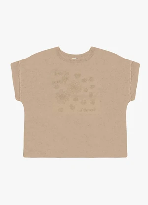 Rovitex - Blusa Feminina Meia Malha Linho Marrom - ROVITEX
