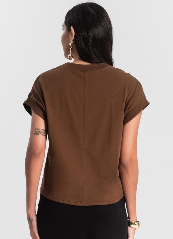 Rovitex - Blusa Feminina Meia Malha Marrom 4