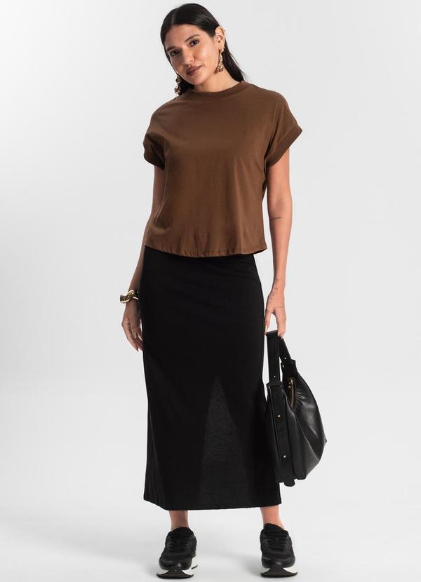 Rovitex - Blusa Feminina Meia Malha Marrom 3