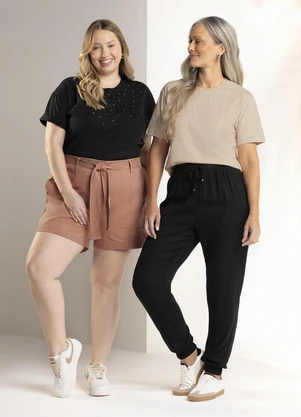 Marialícia - Blusa Feminina Meia Malha Preto - MARIALÍCIA