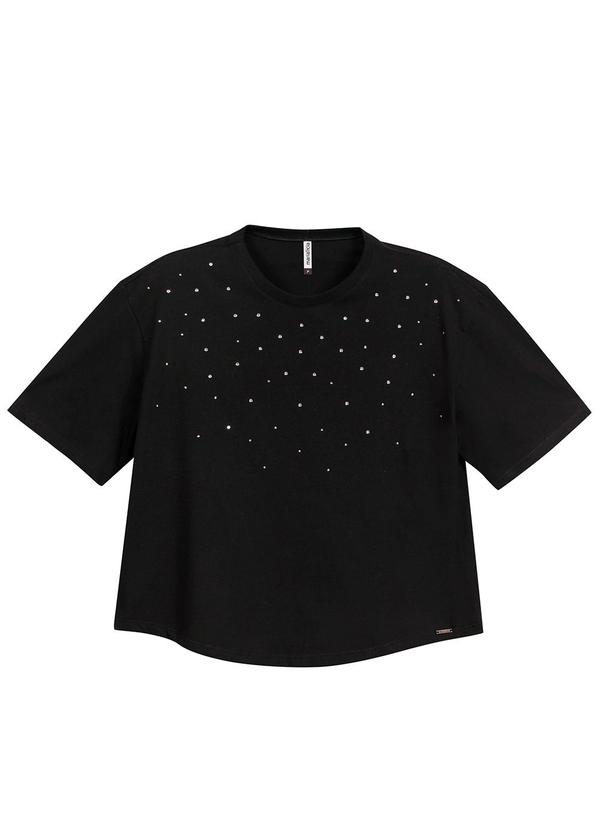 Marialícia - Blusa Feminina Meia Malha Preto