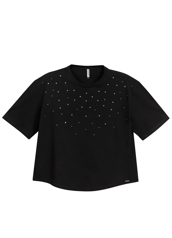 Marialícia - Blusa Feminina Meia Malha Preto