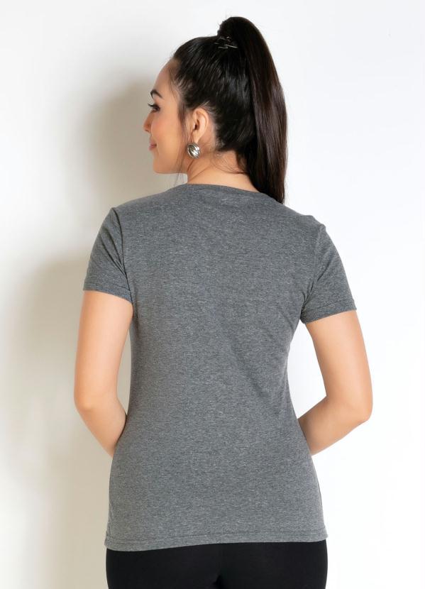 Basicamente - Blusa Feminina Mescla Baby Look Mangas Curtas 2