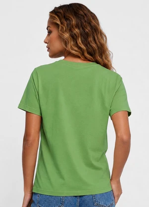 Infinita Cor - Blusa Feminina Molecotton com Estampa Verde - INFINITA COR