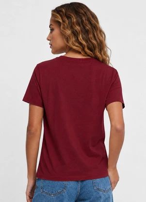 Infinita Cor - Blusa Feminina Molecotton com Estampa Vermelho - INFINITA COR