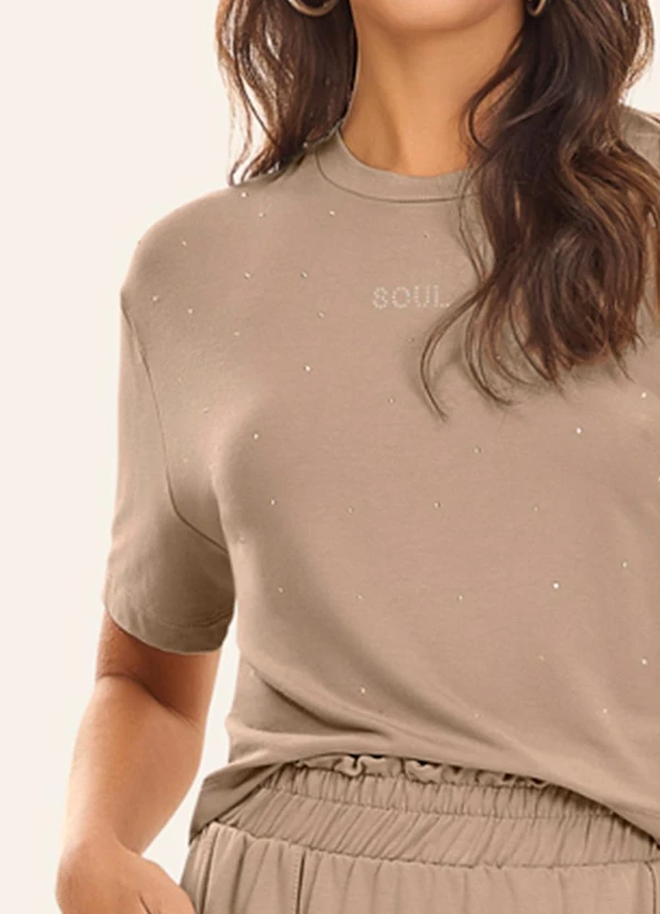 Rovitex - Blusa Feminina Molecotton de Viscose Marrom 3