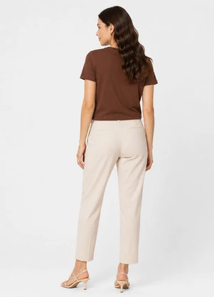 Infinita Cor - Blusa Feminina Molicotton e Estampa Marrom - INFINITA COR