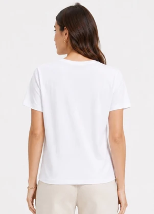 Infinita Cor - Blusa Feminina Molicotton Viscose Branco - INFINITA COR