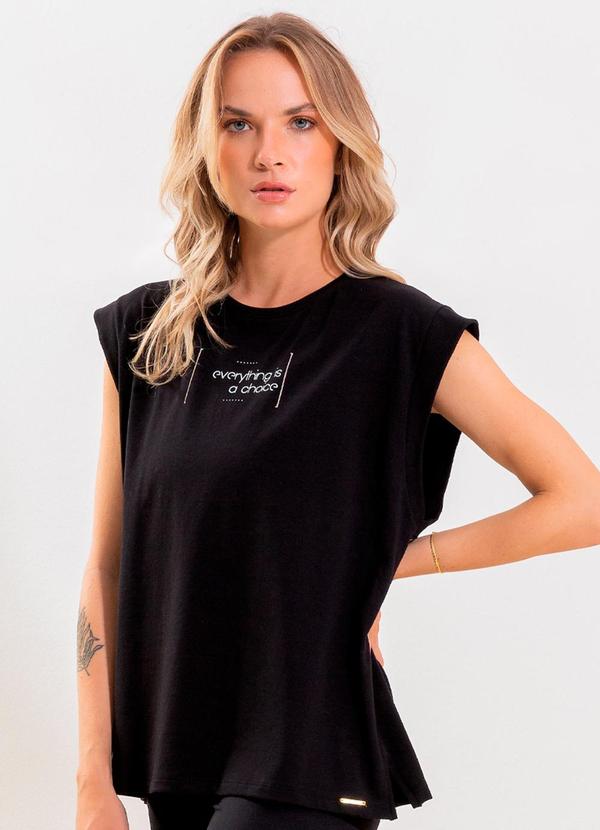 Cativa - Blusa Feminina no Tecido Canelado Preto