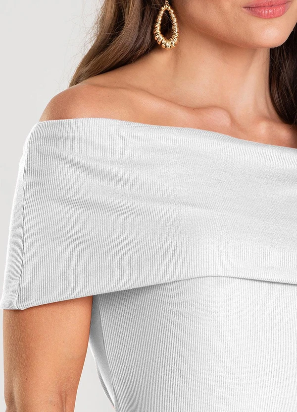 Dianna - Blusa Feminina Ombro a Ombro Branco 5