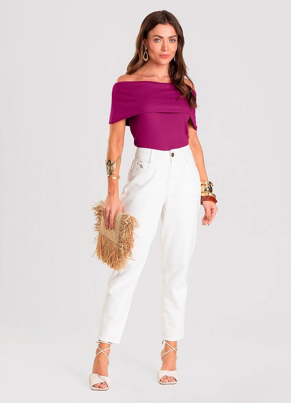 Dianna - Blusa Feminina Ombro a Ombro Rosa 3