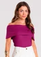 Dianna - Blusa Feminina Ombro a Ombro Vermelho - variação: Rosa