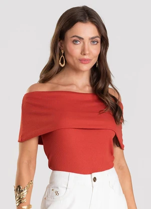 Dianna - Blusa Feminina Ombro a Ombro Vermelho - DIANNA