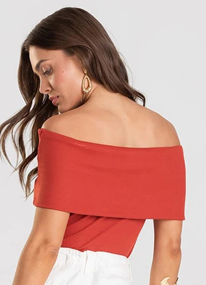 Dianna - Blusa Feminina Ombro a Ombro Vermelho - DIANNA
