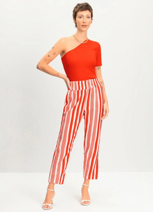 Essendi - Blusa Feminina Ombro Único Vermelho 3