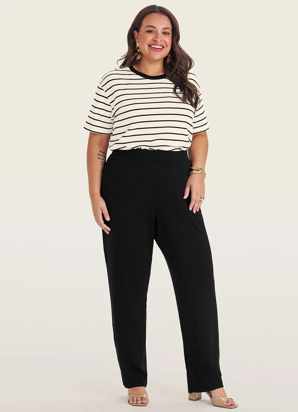 Secret Glam - Blusa Feminina Plus Size Gola Redonda Bege 2