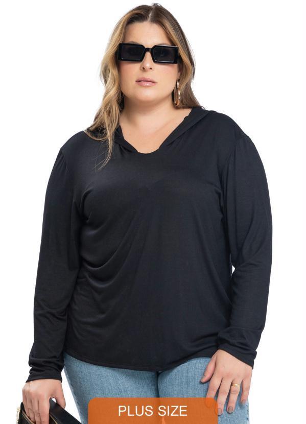 Miss Masy Plus - Blusa Feminina Plus Size Lais Preto