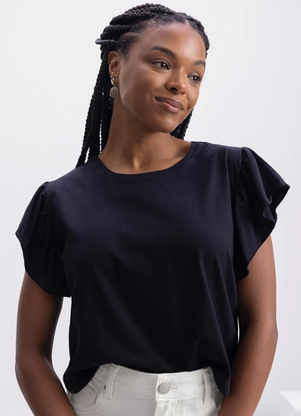 Essendi - Blusa Feminina Preto