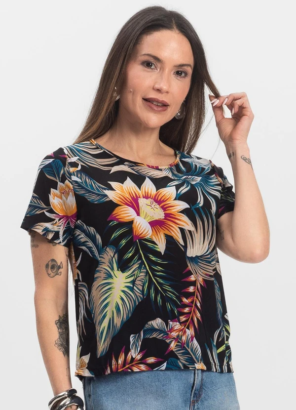 Infinita Cor - Blusa Feminina Preto